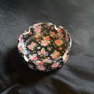 *SOLD* rose floral print ashtray